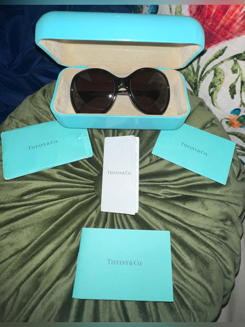**VINTAGE** Y2K Tiffany & Co. Brown Tortoise Frame Sunglasses with Brown Lenses